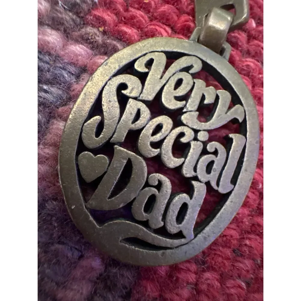 James Avery Rare Retired Bronze Very Special Dad Keychain